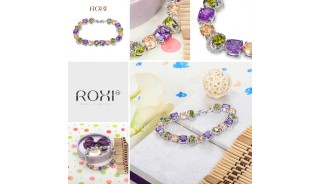 Браслеты - Позолоченный браслет Violet Stone