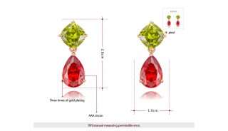 Серьги - Позолоченные серьги Shiny