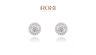 Серьги - Позолоченные серьги Round Diamond