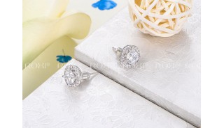 Серьги - Позолоченные серьги Round Diamond