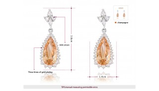 Серьги - Позолоченные серьги Beige Shine