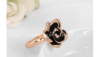 Кольца - Позолоченное кольцо Black Rose