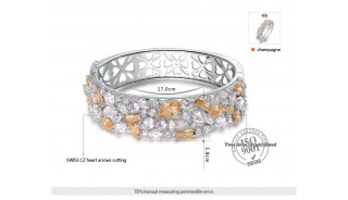 Браслеты - Позолоченный браслет Beige Crystall