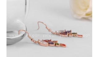 Позолоченные серьги - Позолоченные серьги Color Shine