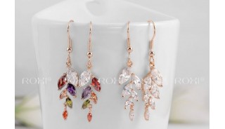 Позолоченные серьги - Позолоченные серьги Color Shine