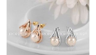 Позолоченные серьги - Позолоченные серьги Pearl one