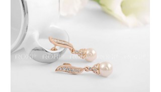 Позолоченные серьги - Позолоченные серьги Pearl