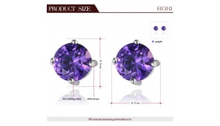 Серебряные серьги - Серебряные серьги Purple