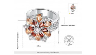 Кольца - Позолоченное кольцо Beige Flower