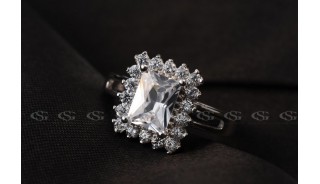 Кольца - Позолоченное кольцо Foursquare