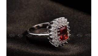 Кольца - Позолоченное кольцо Red Stone