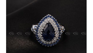 Кольца - Позолоченное кольцо Blue Edge