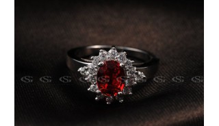 Кольца - Позолоченное кольцо Lady in Red