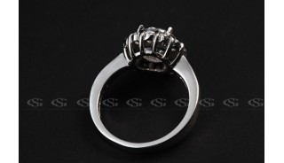 Кольца - Позолоченное кольцо White Stone