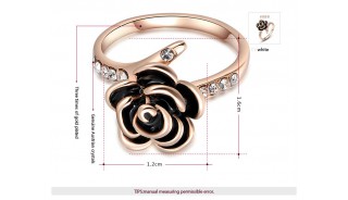 Кольца - Позолоченное кольцо Rose and Crystall