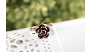 Кольца - Позолоченное кольцо Rose and Crystall