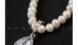 Ожерелья - Позолоченное ожерелье Luxury pearl