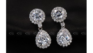 Серьги - Позолоченные серьги Princess Diana