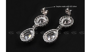 Серьги - Позолоченные серьги Princess Diana