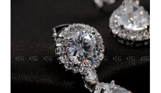 Серьги - Позолоченные серьги Princess Diana