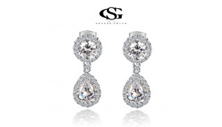 Серьги - Позолоченные серьги Princess Diana