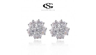 Серьги - Позолоченные серьги Flower Light