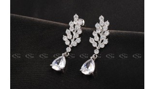 Серьги - Позолоченные серьги White Tree