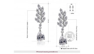 Серьги - Позолоченные серьги White Tree