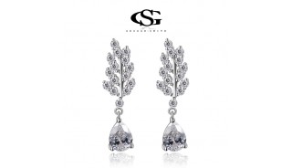 Серьги - Позолоченные серьги White Tree