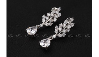 Серьги - Позолоченные серьги White Tree