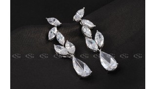 Серьги - Позолоченные серьги Petal of sky