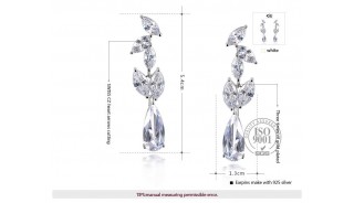 Серьги - Позолоченные серьги Petal of sky