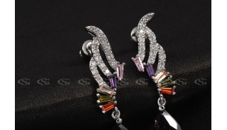 Серьги - Позолоченные серьги Rainbow