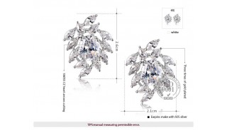Серьги - Позолоченные серьги Leafage