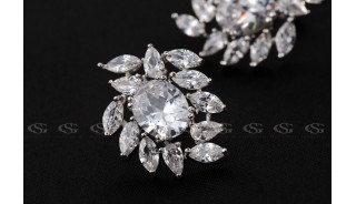 Серьги - Позолоченные серьги Leafage