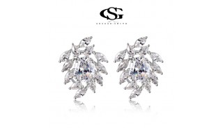 Серьги - Позолоченные серьги Leafage