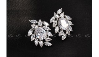 Серьги - Позолоченные серьги Leafage